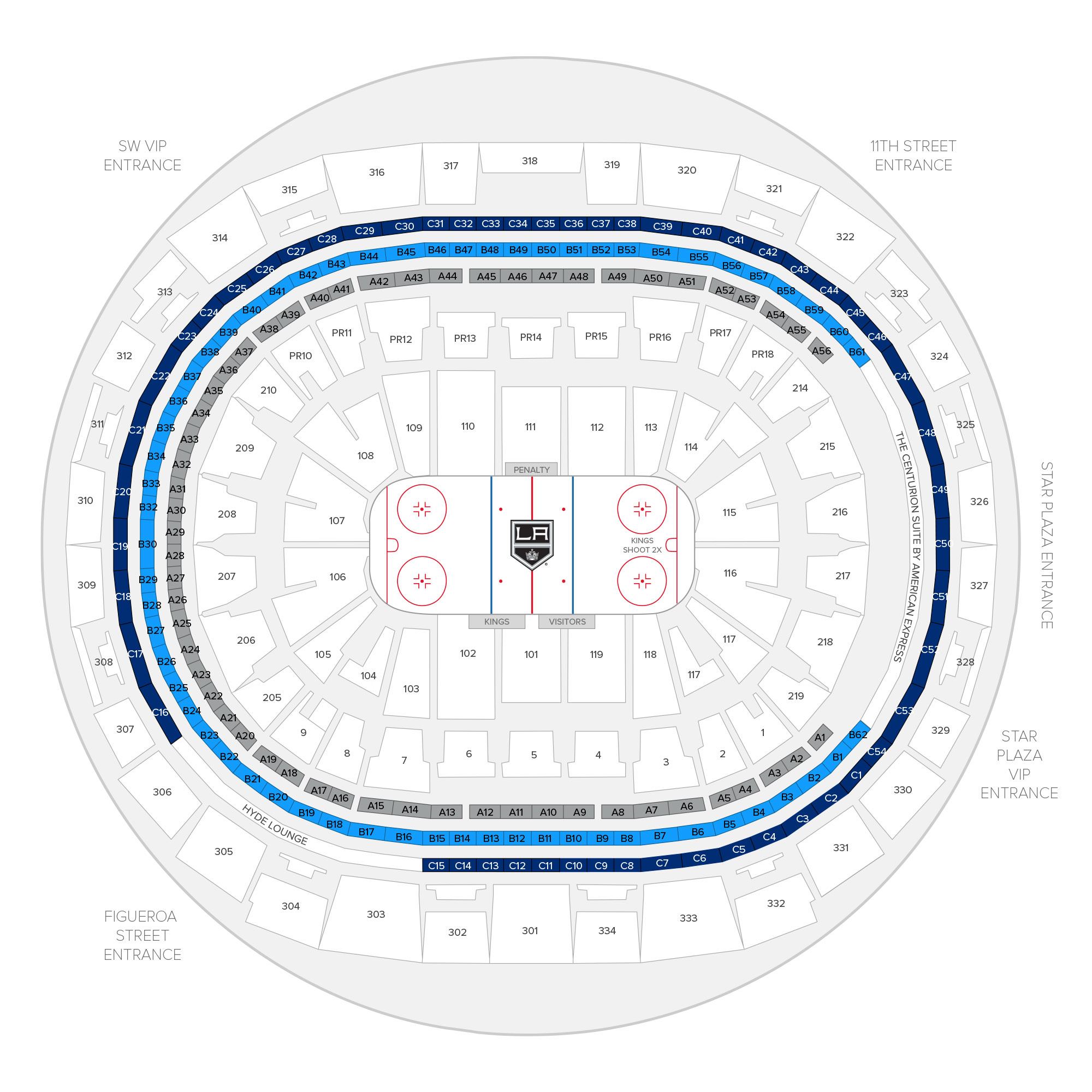 Crypto.com Arena / Los Angeles Kings Suite Map and Seating Chart