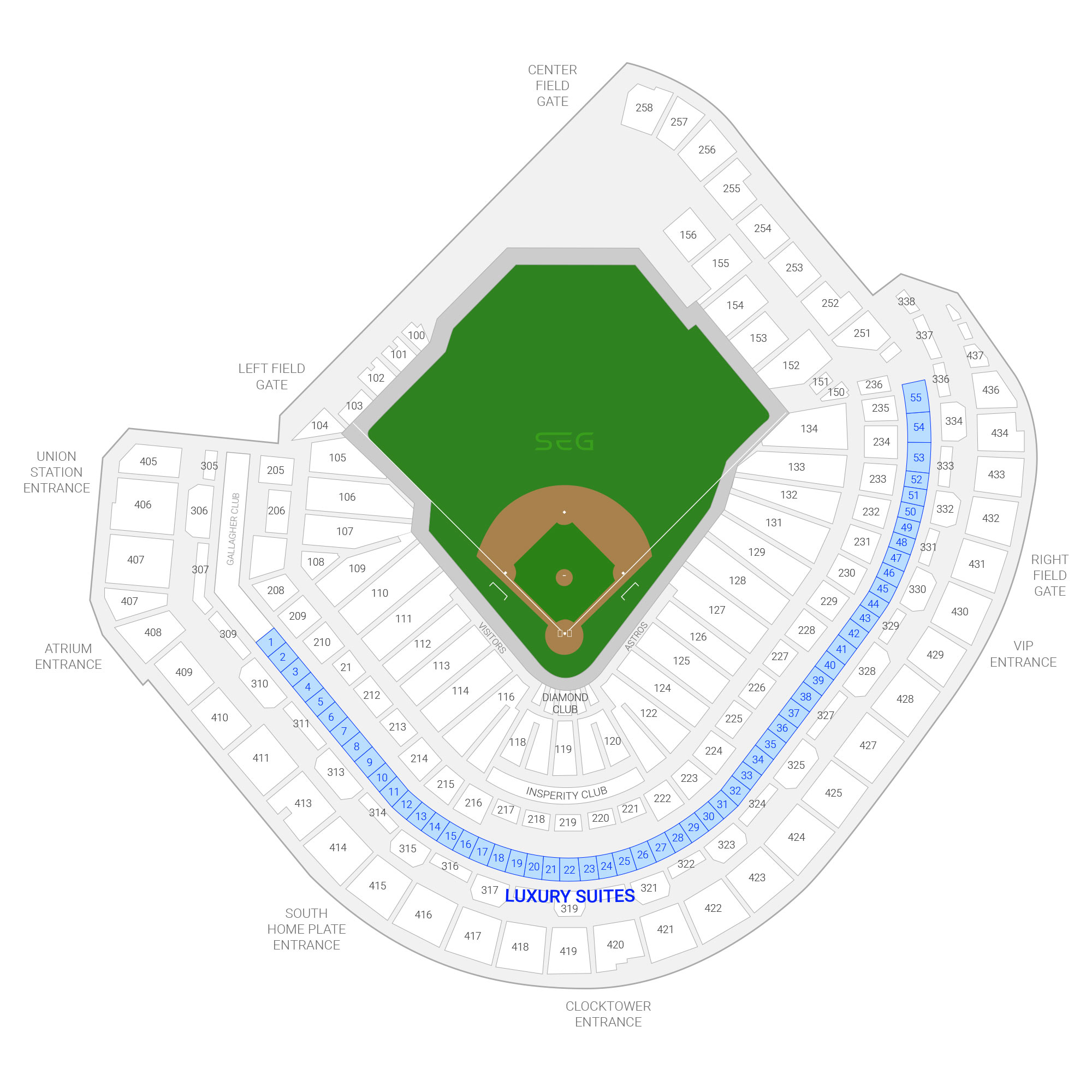Minute Maid Park / Houston Astros Suite Map and Seating Chart