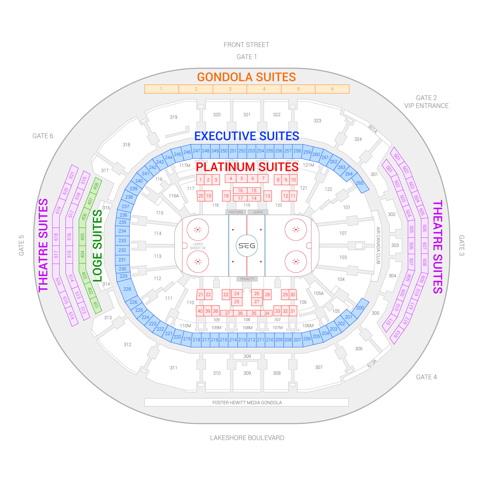 Scotiabank Arena / Toronto Maple Leafs Suite Map and Seating Chart