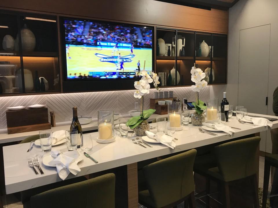 Chase Center Club Suite Dining Area